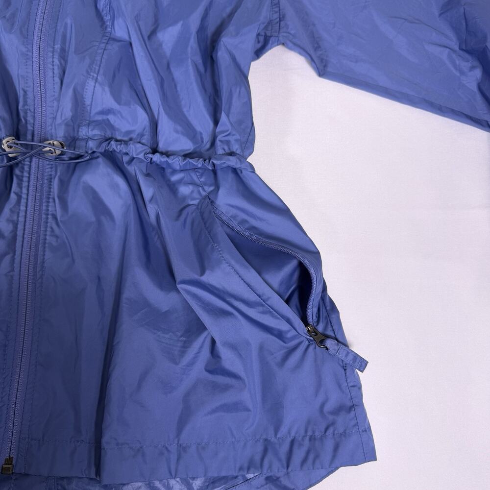 Columbia Women’s Blue Sustina Windbreaker, Cinched Waist, Stowaway Hoodie M - Picture 4 of 16